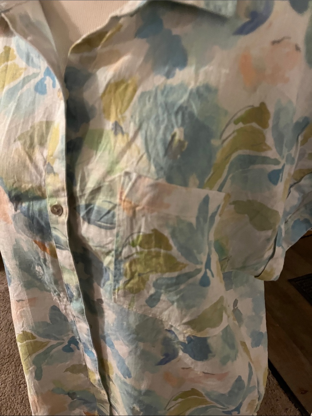 cloth & stone Pastel Floral Short-Sleeve Button-Down Shirt - Picture 2 of 4